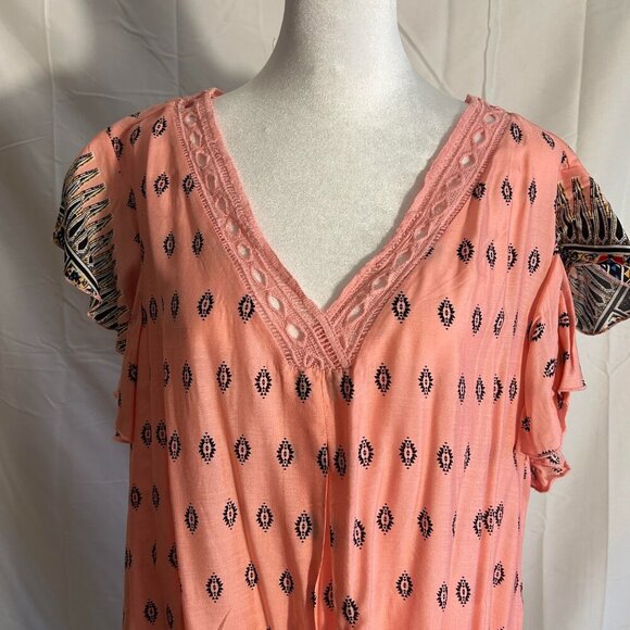 Suzanne Betro Top Size 2X V-neck front and back - Picture 2 of 8